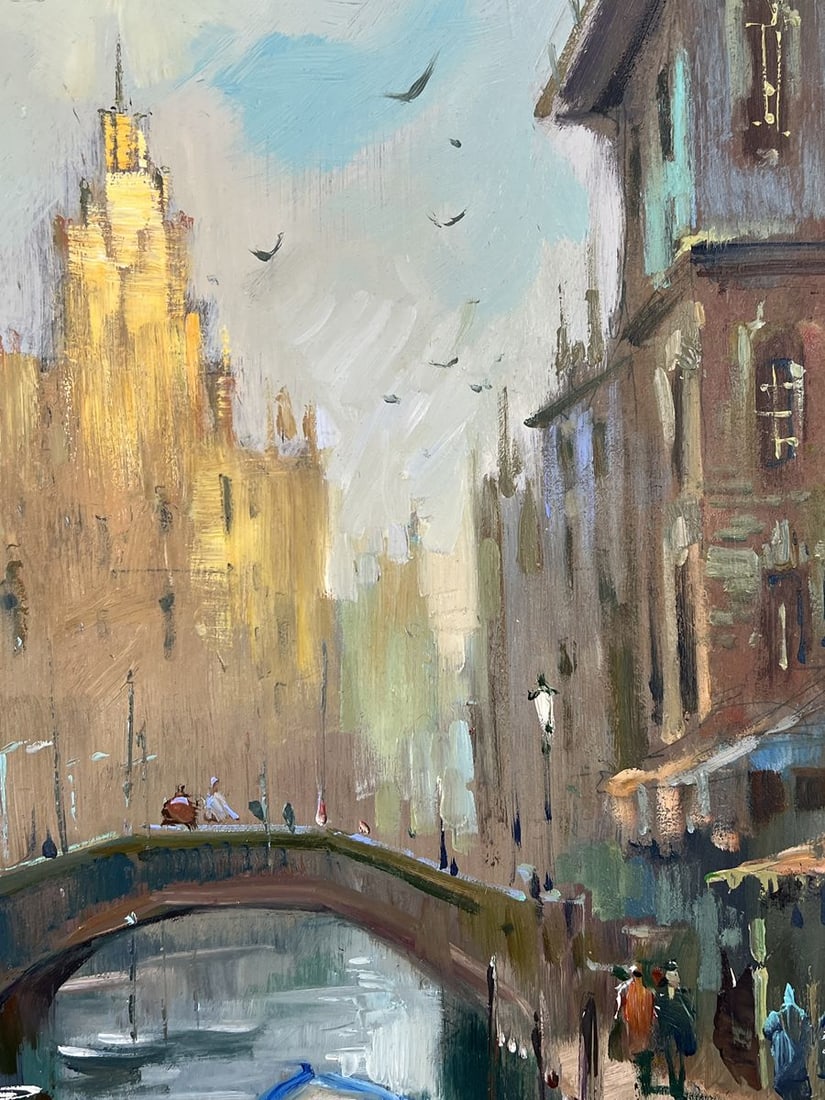 Oil painting Life in the River City Yuriy Suprunchuk - 7