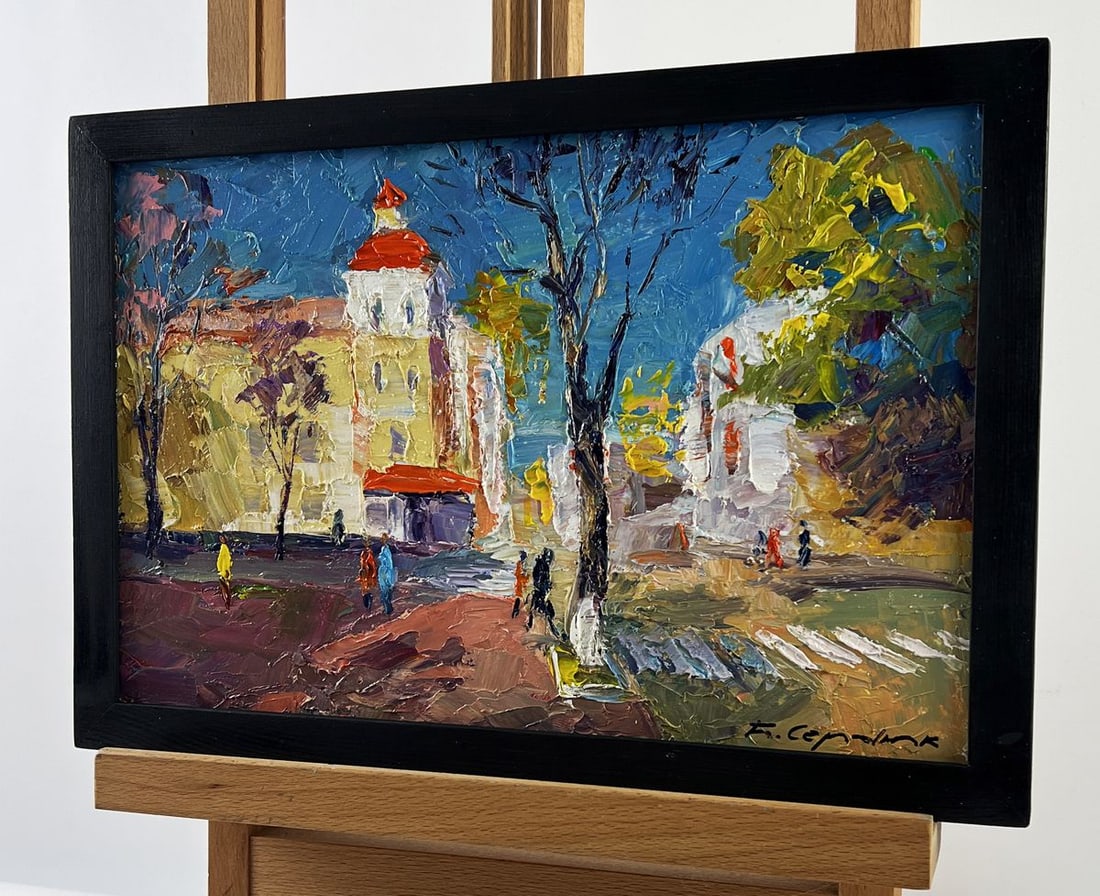 Oil painting City Bustle in the Middle of the Day Boris Serdyuk - 2