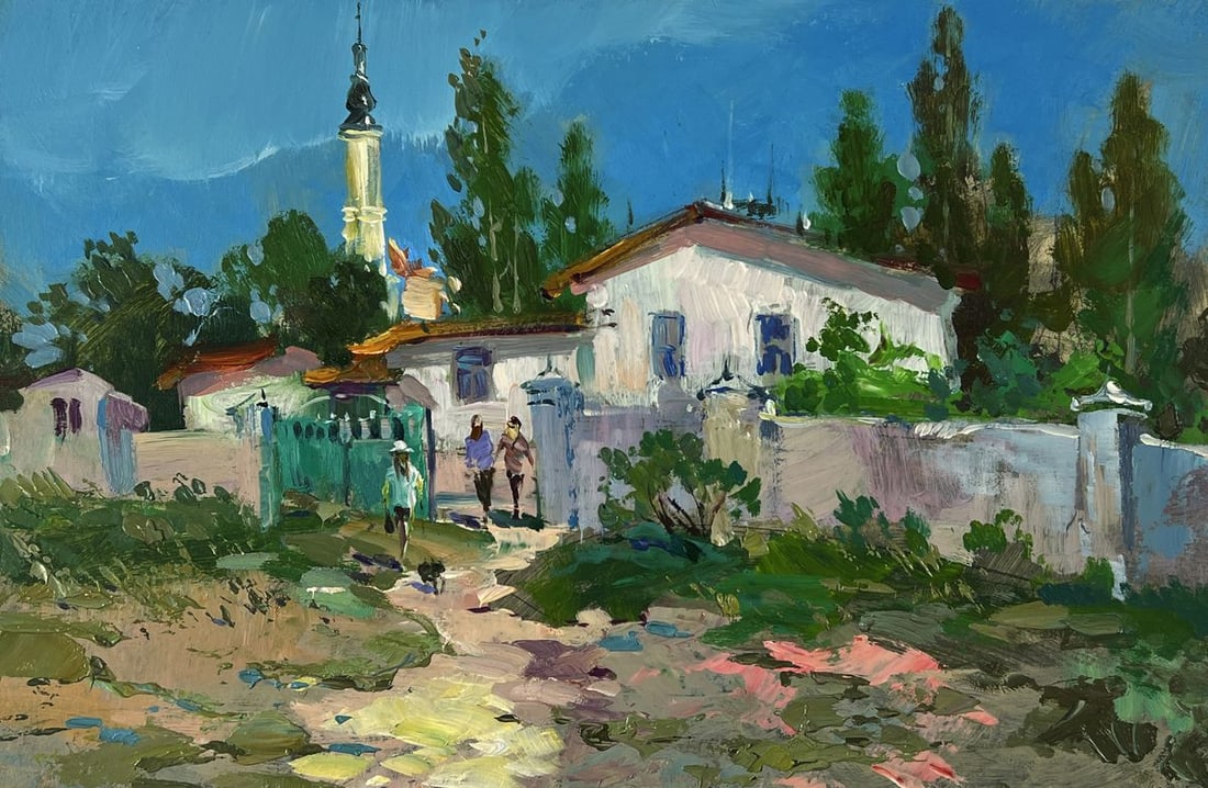 Oil painting Sunny House at the Edge of the City Yuriy Suprunchuk - 3