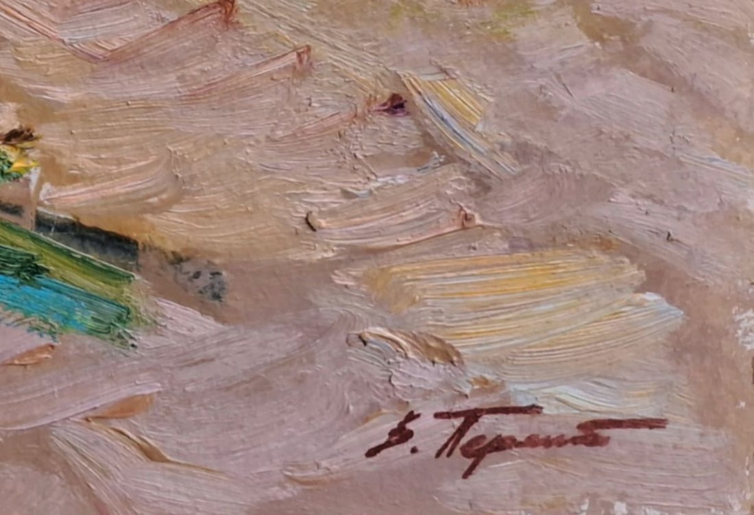Oil painting March In The Yard Of The Hut Vyacheslav Pereta - 6