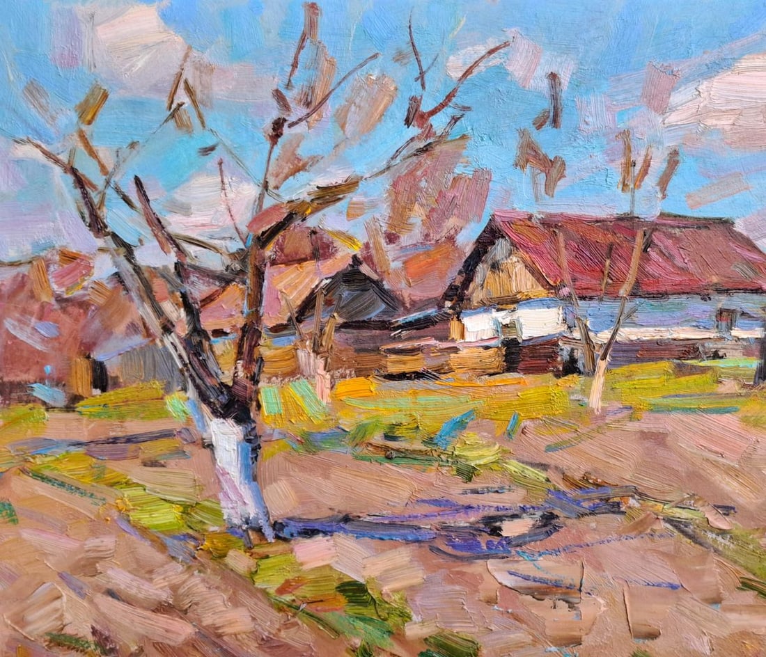 Oil painting Spring Sun In The Villages Vyacheslav Pereta - 2