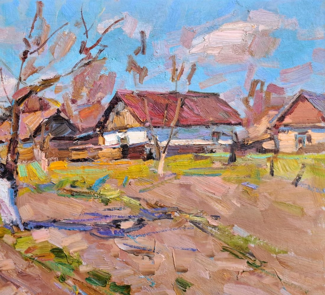 Oil painting Spring Sun In The Villages Vyacheslav Pereta - 3