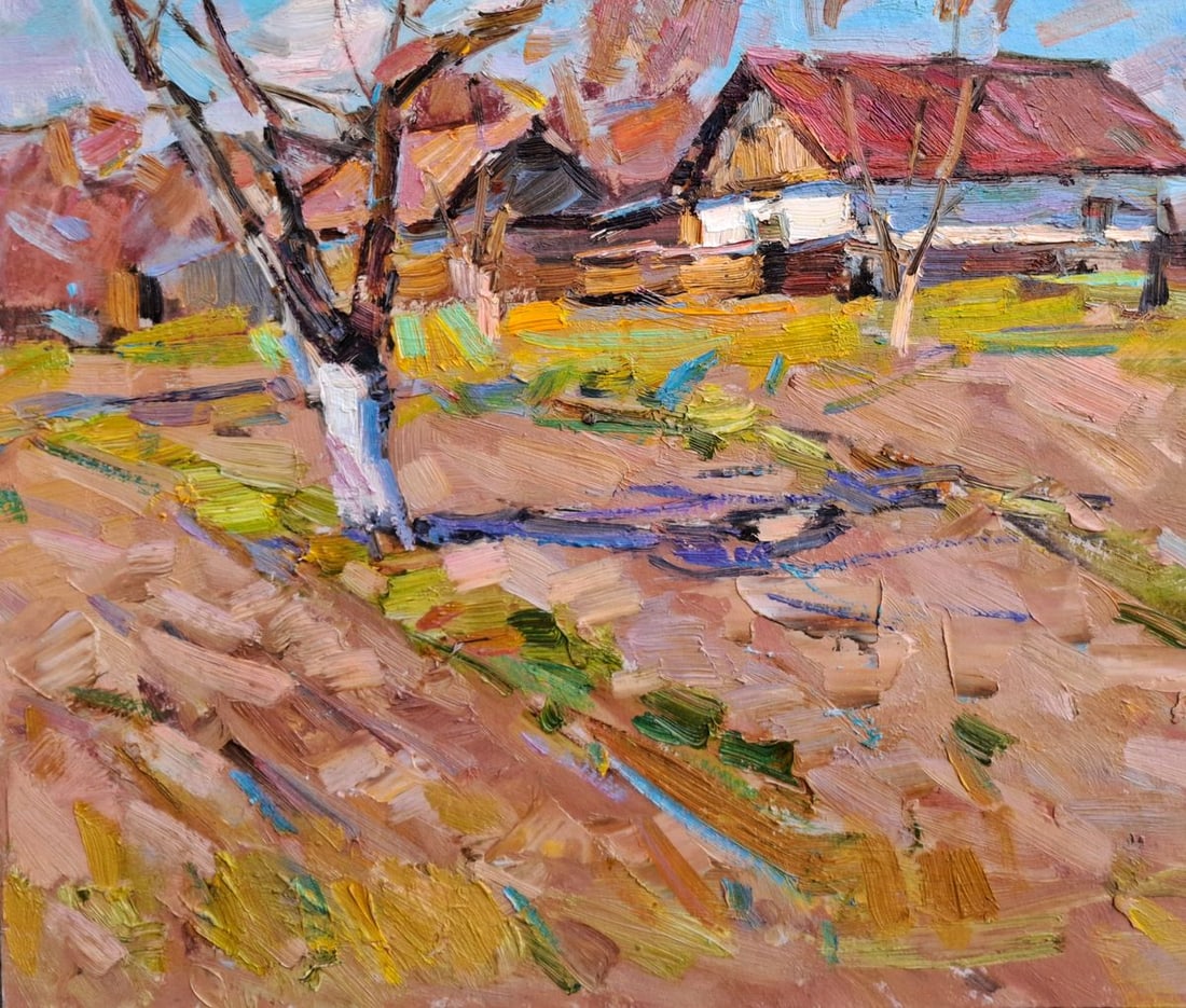 Oil painting Spring Sun In The Villages Vyacheslav Pereta - 4