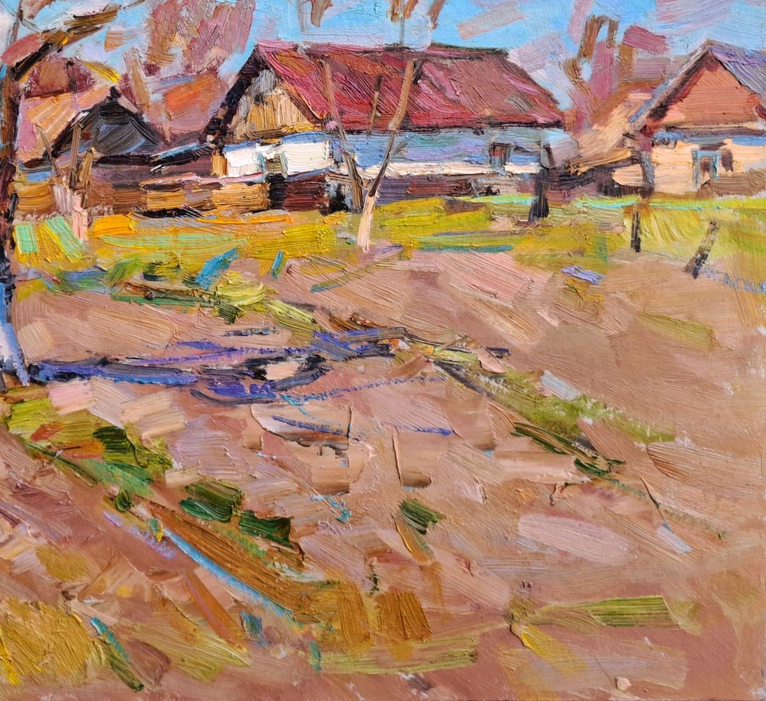 Oil painting Spring Sun In The Villages Vyacheslav Pereta - 5