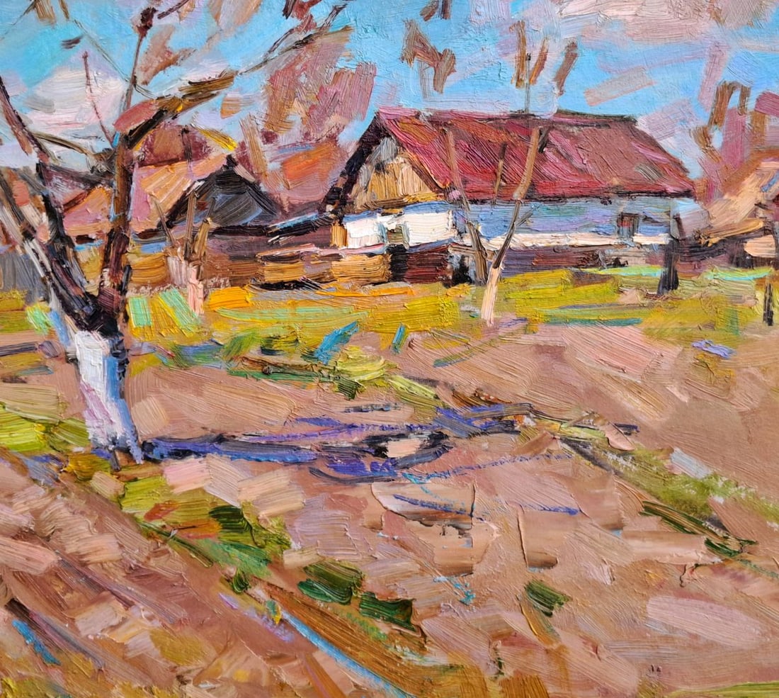 Oil painting Spring Sun In The Villages Vyacheslav Pereta - 6