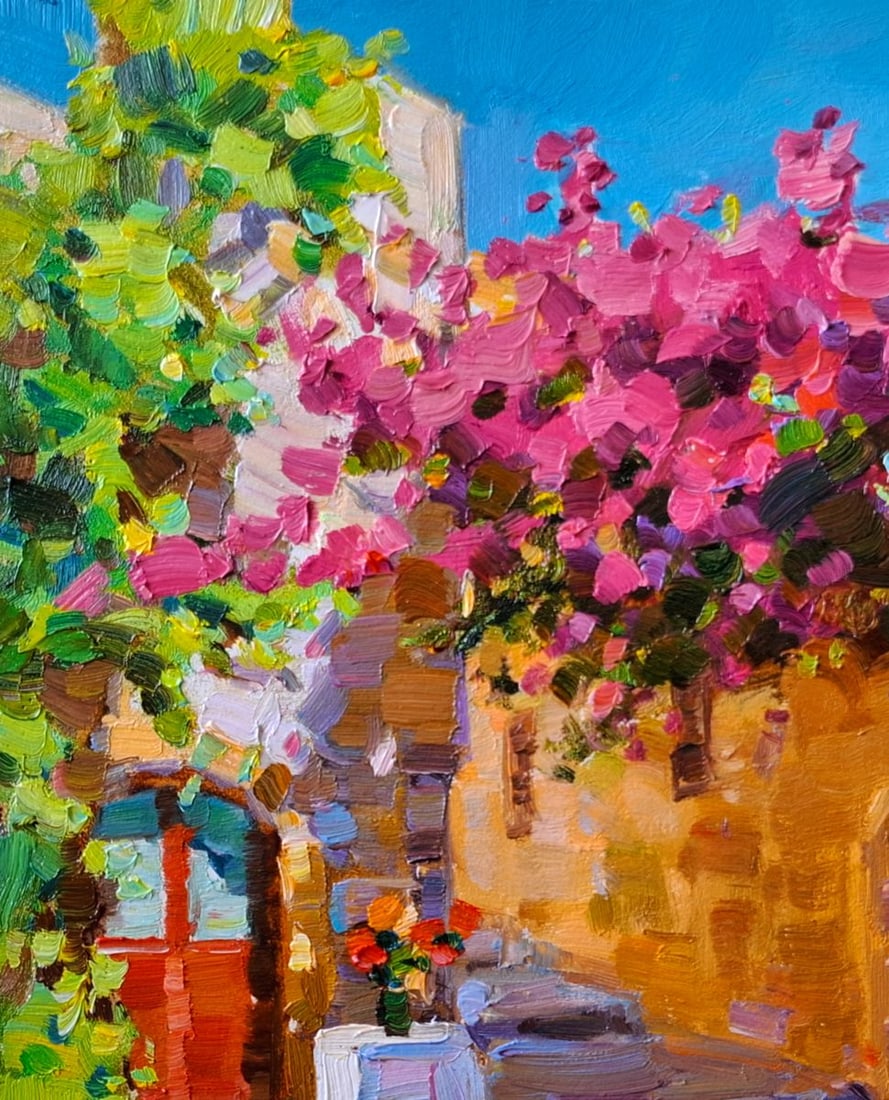 Oil painting Old Street Morning Vyacheslav Pereta - 2