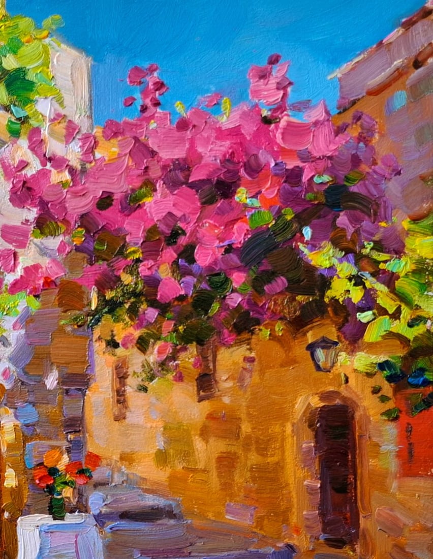 Oil painting Old Street Morning Vyacheslav Pereta - 3