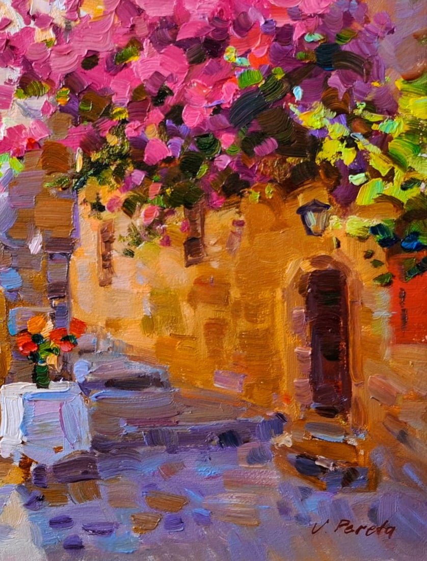 Oil painting Old Street Morning Vyacheslav Pereta - 5
