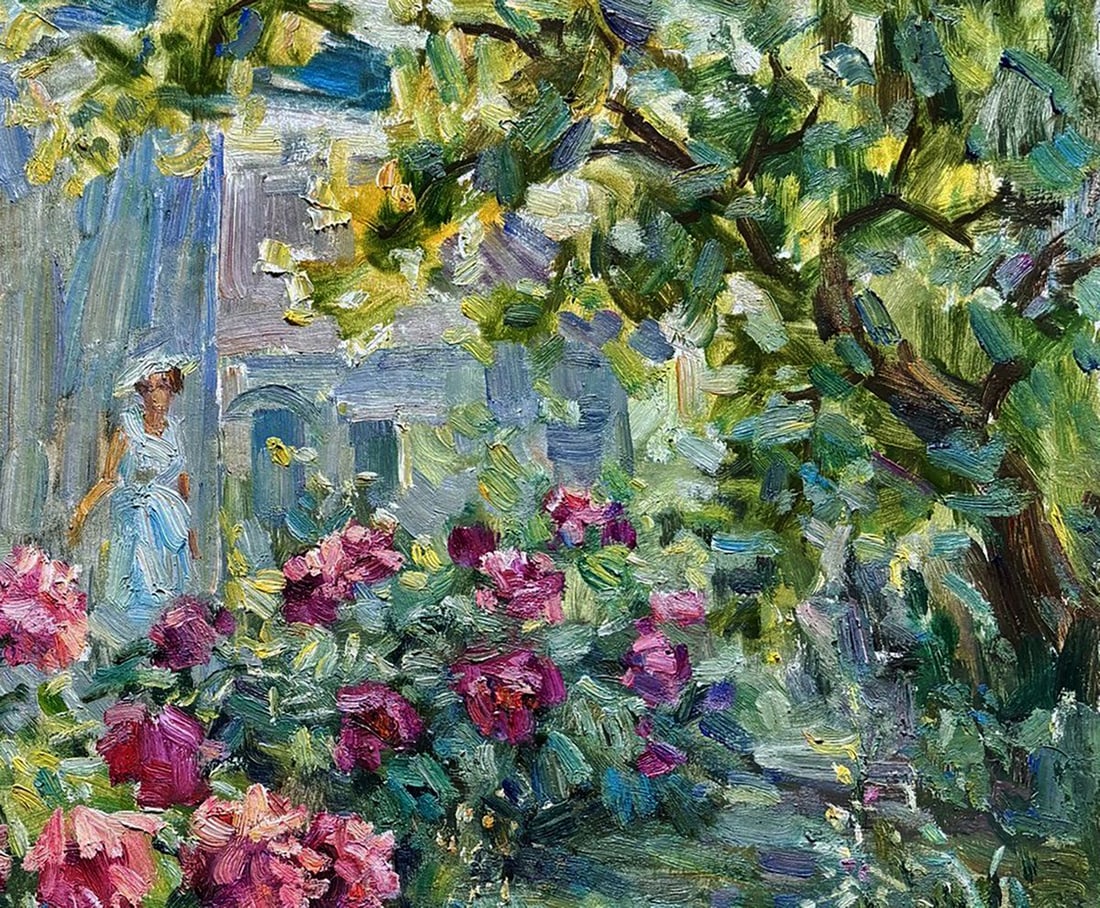 Oil painting Peonies Under the Window Ivan Kovalenko - 3