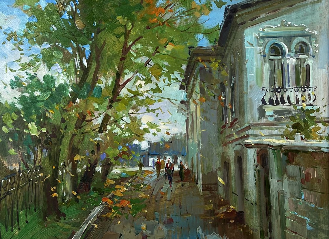 Oil painting City street during the day Yuriy Suprunchuk - 3