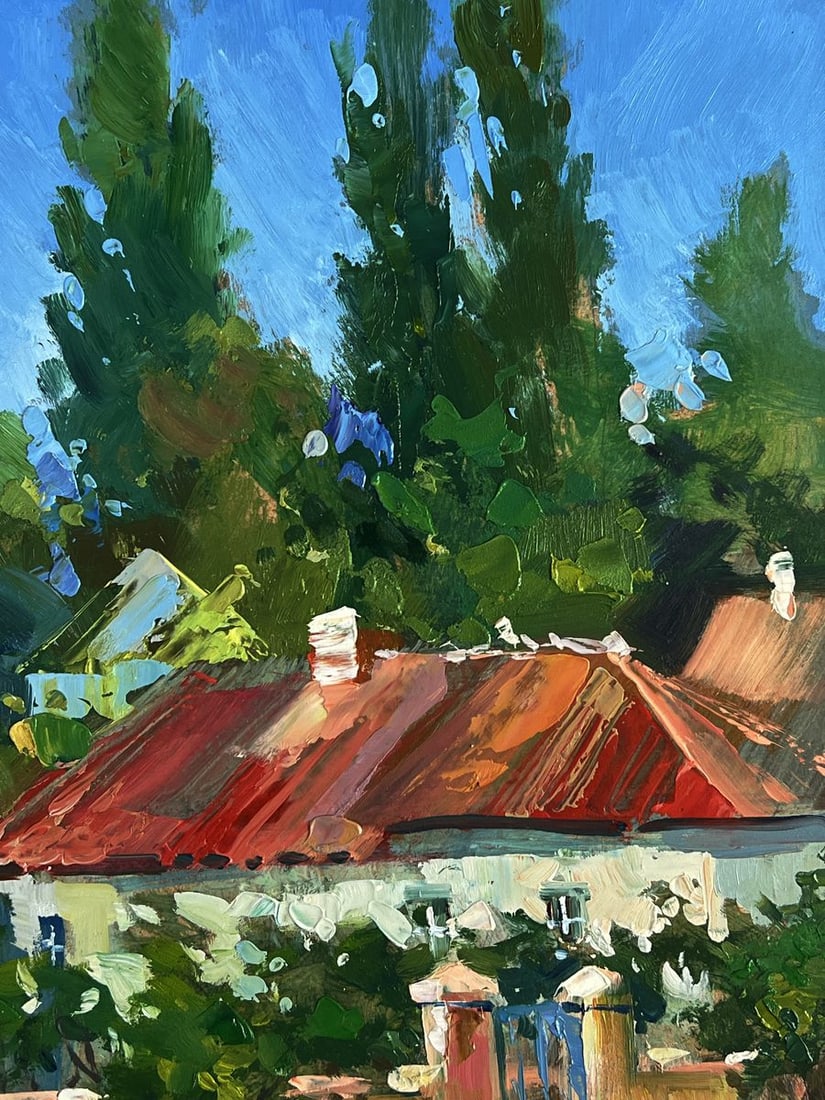 Oil painting Village courtyard Yuriy Suprunchuk - 6