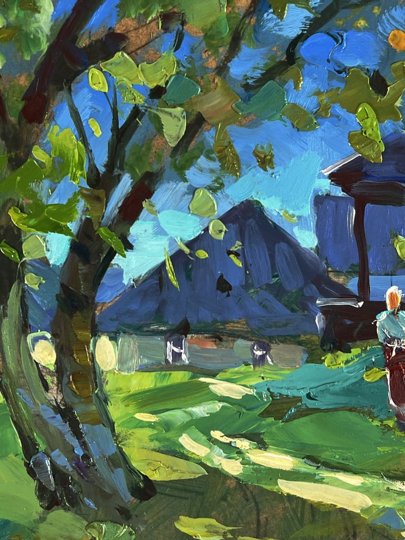 Oil painting Near the village houses Yuriy Suprunchuk - 4