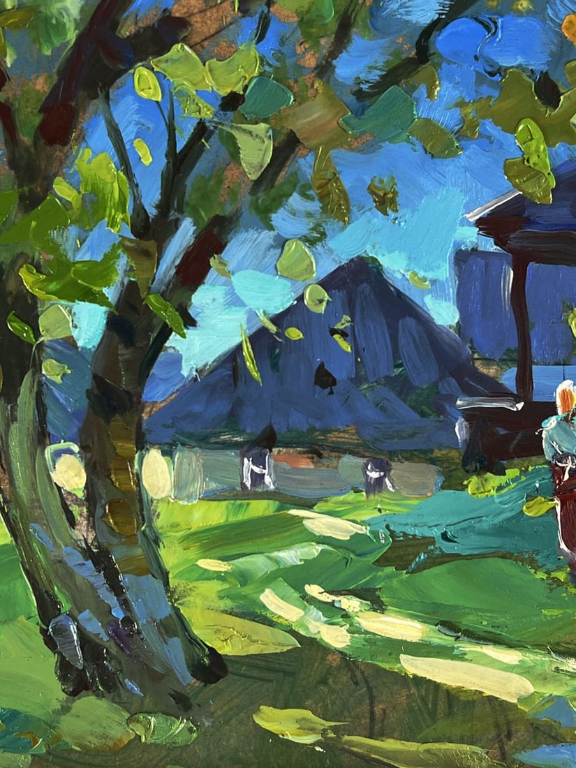 Oil painting Near the village houses Yuriy Suprunchuk - 5