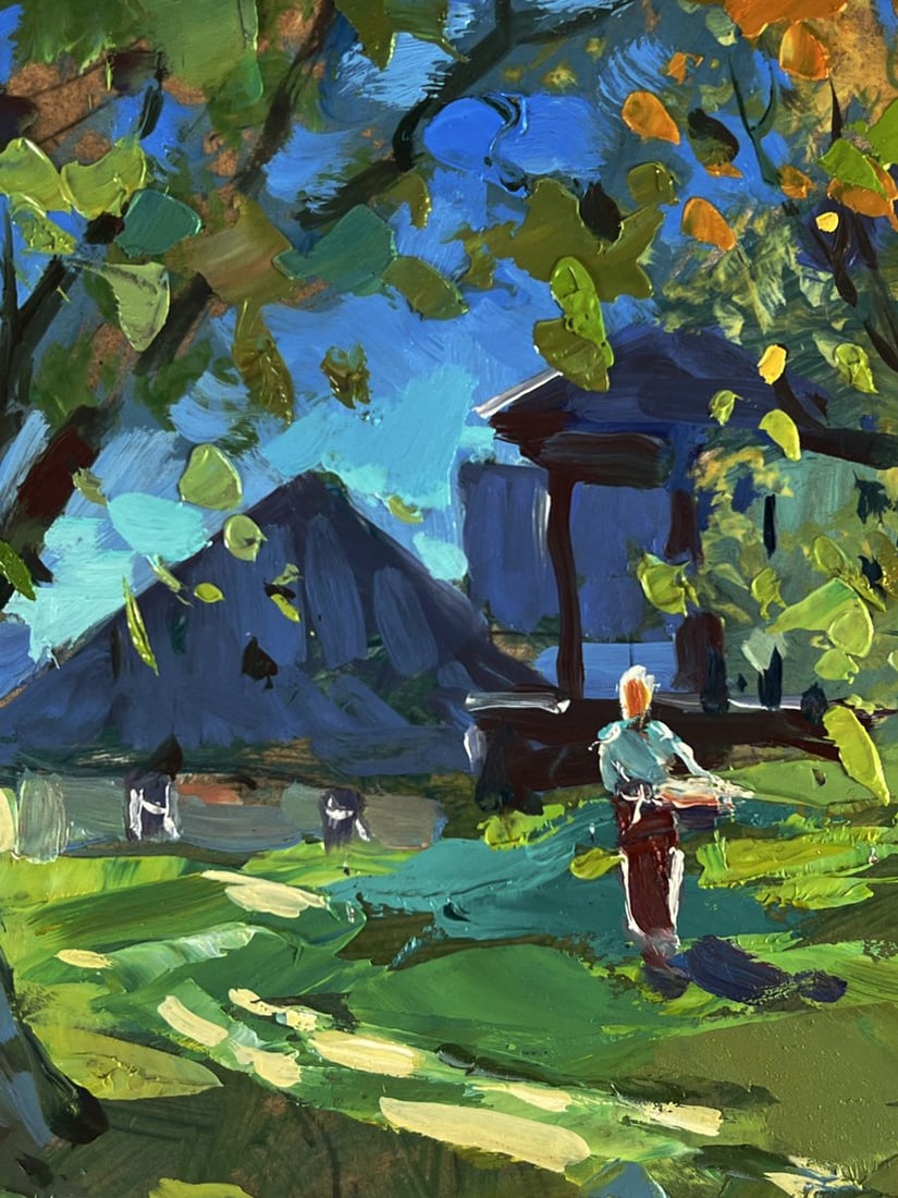 Oil painting Near the village houses Yuriy Suprunchuk - 6