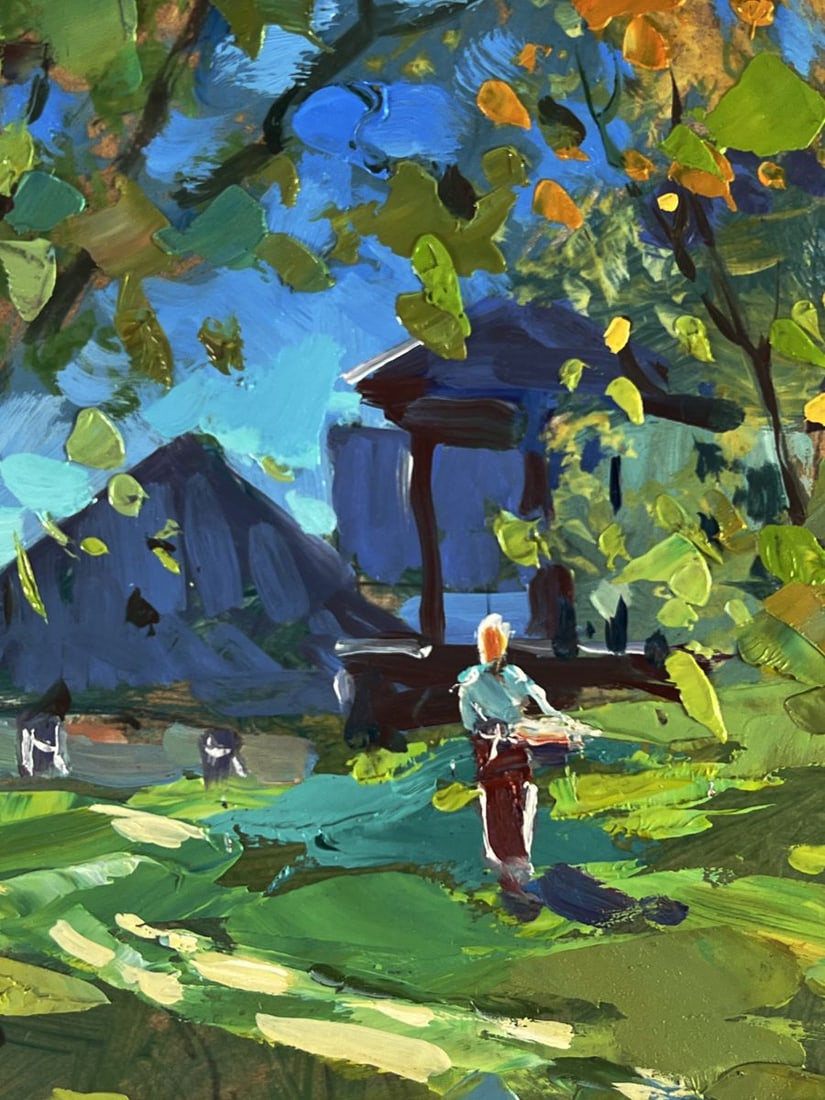 Oil painting Near the village houses Yuriy Suprunchuk - 7