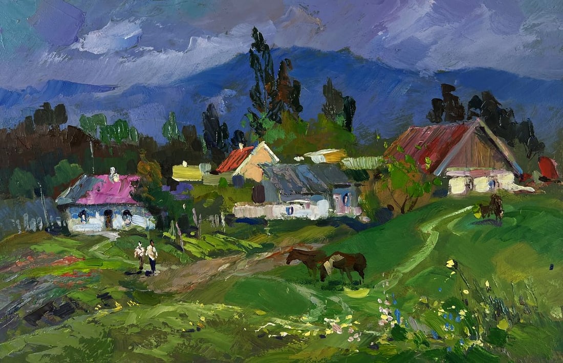 Oil painting Harmony of nature and human labor Yuriy Suprunchuk - 3