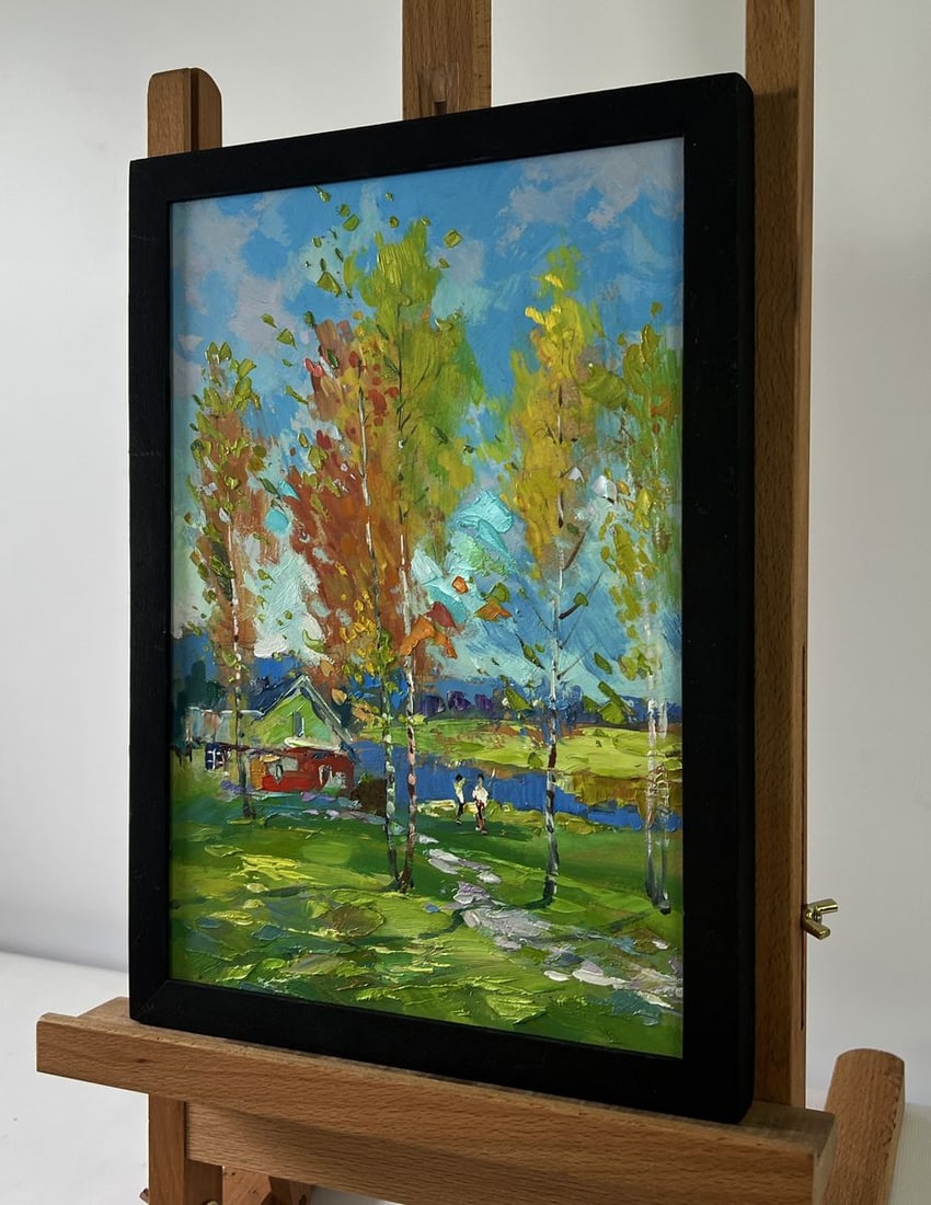 Oil painting In the silence of the birch grove Yuriy Suprunchuk - 2