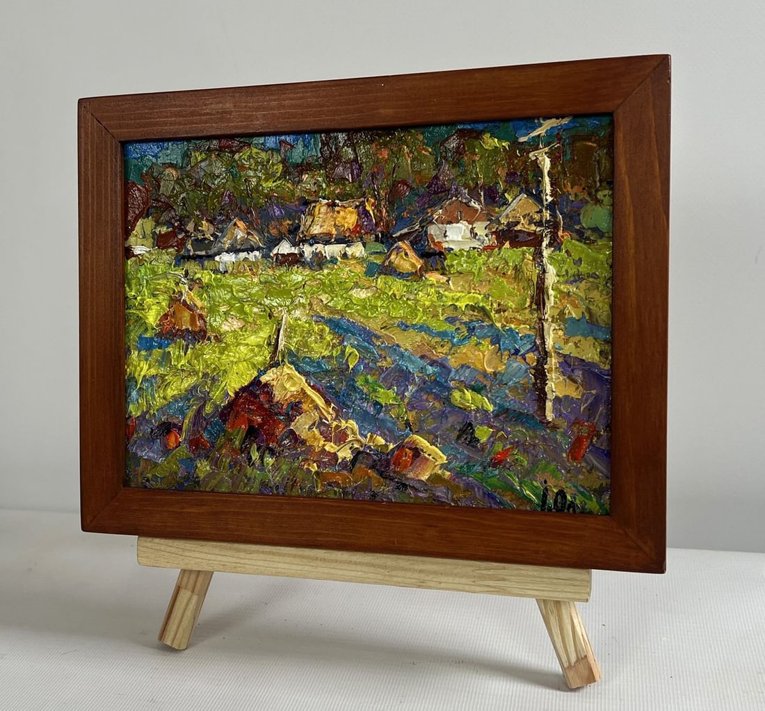 Oil painting Sunny day in the village Alex Kalenyuk - 2