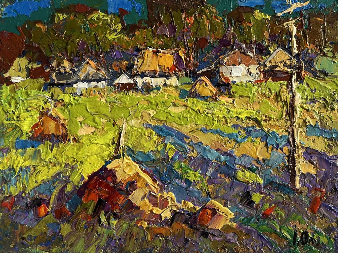 Oil painting Sunny day in the village Alex Kalenyuk - 3