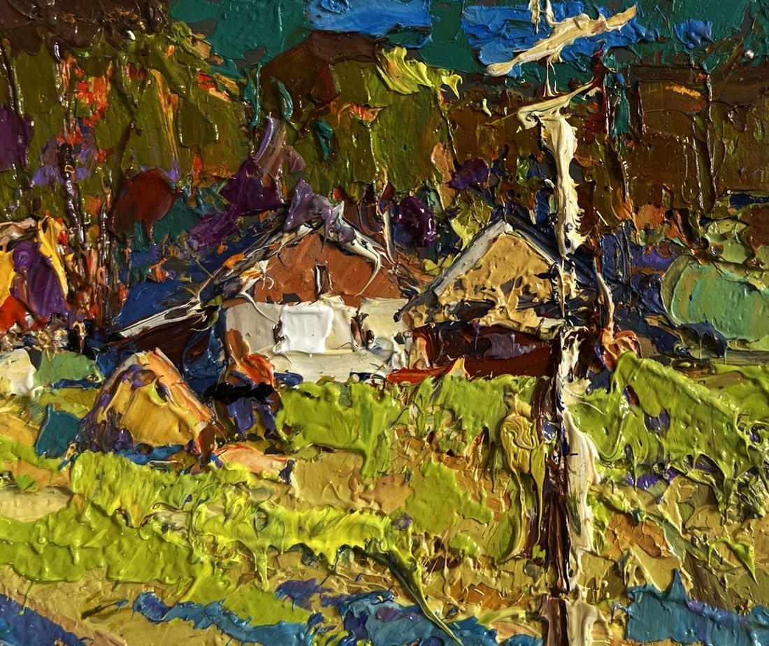 Oil painting Sunny day in the village Alex Kalenyuk - 4