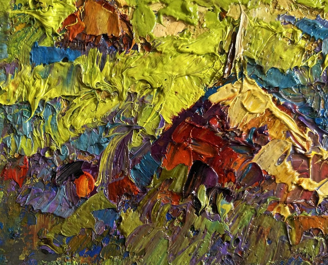 Oil painting Sunny day in the village Alex Kalenyuk - 5