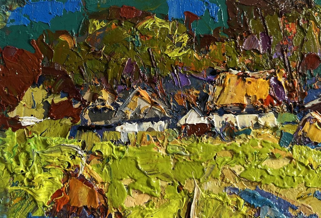 Oil painting Sunny day in the village Alex Kalenyuk - 6