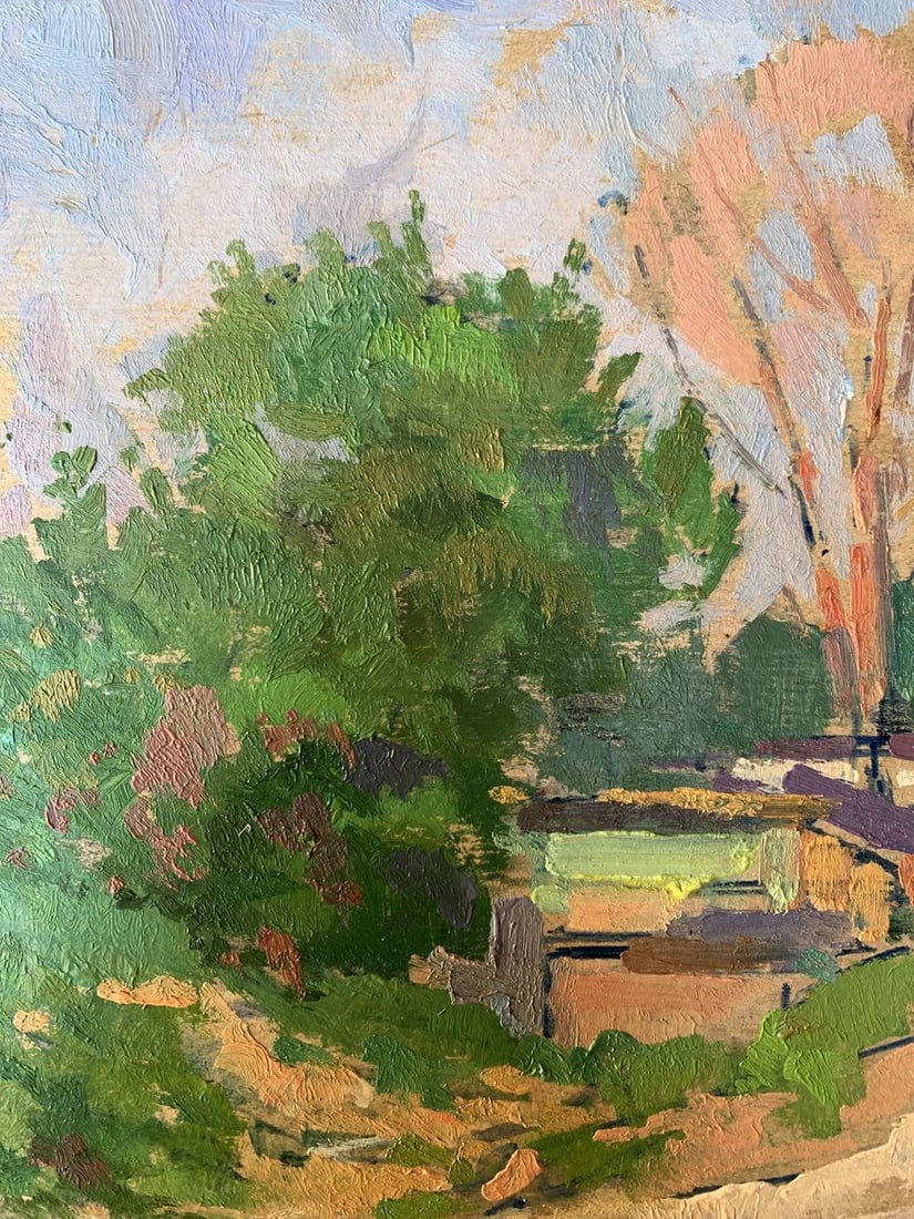 Oil painting On the outskirts of the city Peter Tovpev - 4