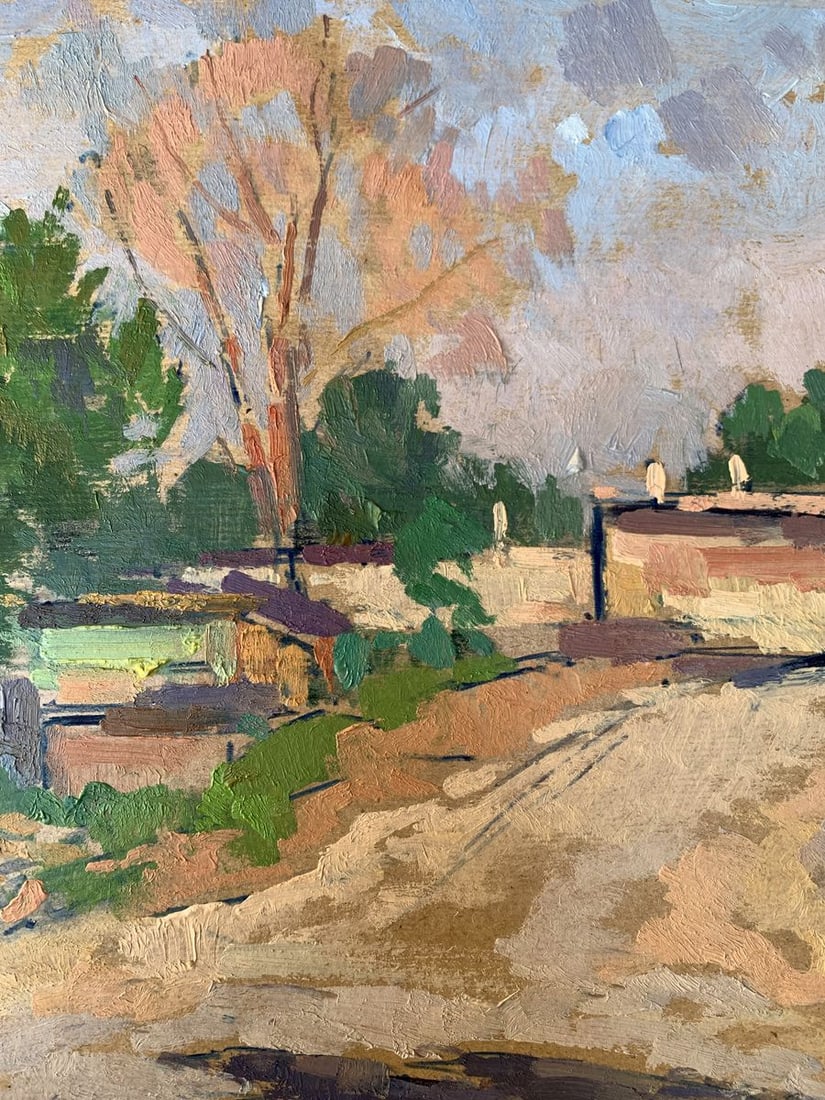Oil painting On the outskirts of the city Peter Tovpev - 7