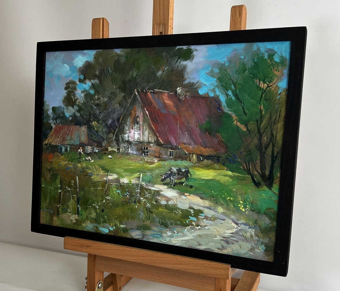 Oil painting The road to the village Yuriy Suprunchuk - 2