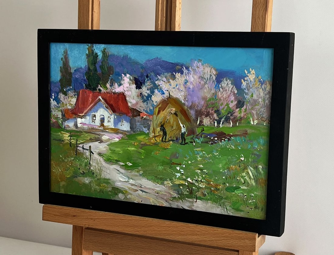 Oil painting Rural working days Yuriy Suprunchuk - 2