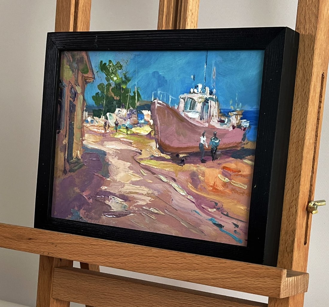 Oil painting The road to the yacht club Yuriy Suprunchuk - 2