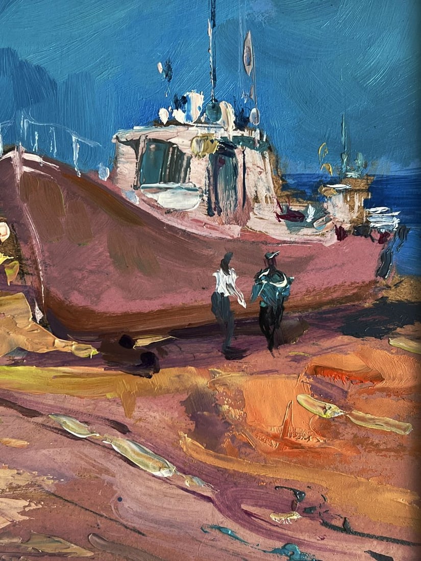 Oil painting The road to the yacht club Yuriy Suprunchuk - 7