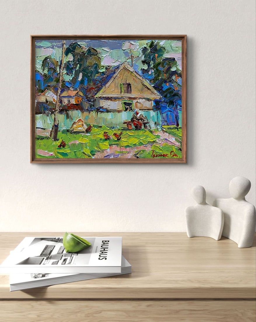 Oil painting Near the yard Oleksiy Ivanyuk - 3