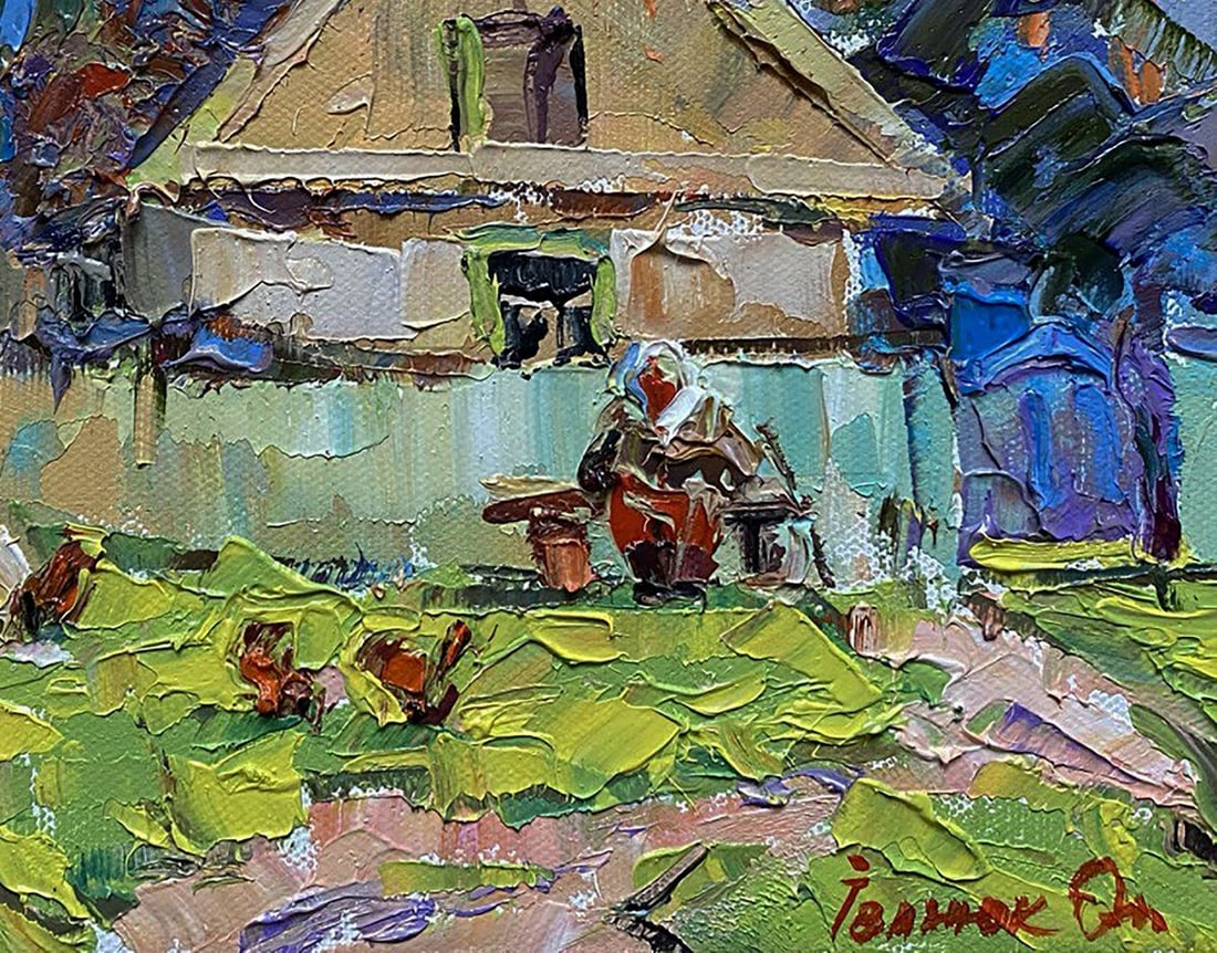 Oil painting Near the yard Oleksiy Ivanyuk - 7