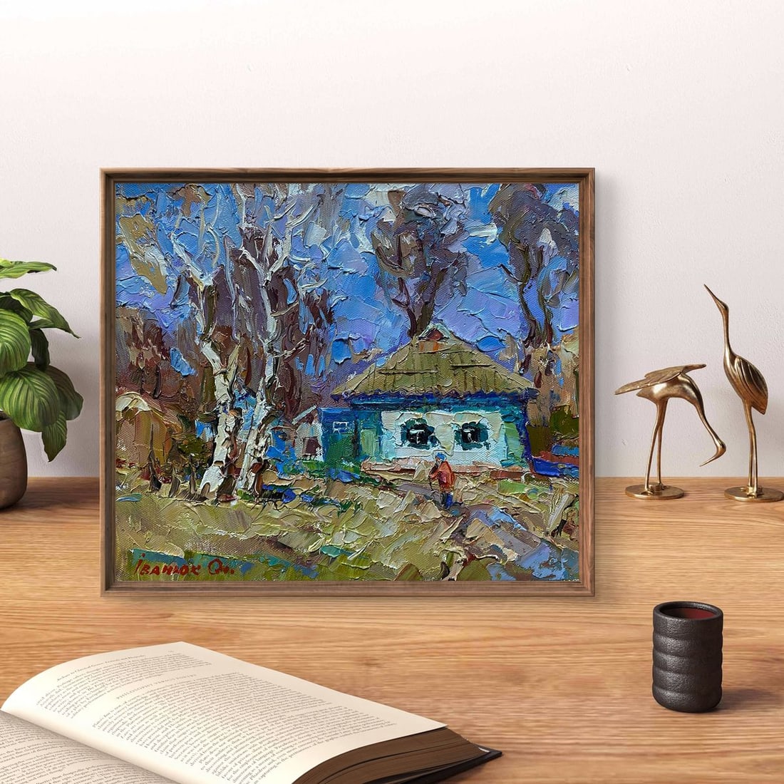 Oil painting House on a March day Oleksiy Ivanyuk - 2