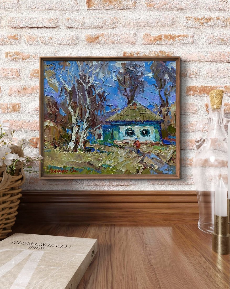Oil painting House on a March day Oleksiy Ivanyuk - 3