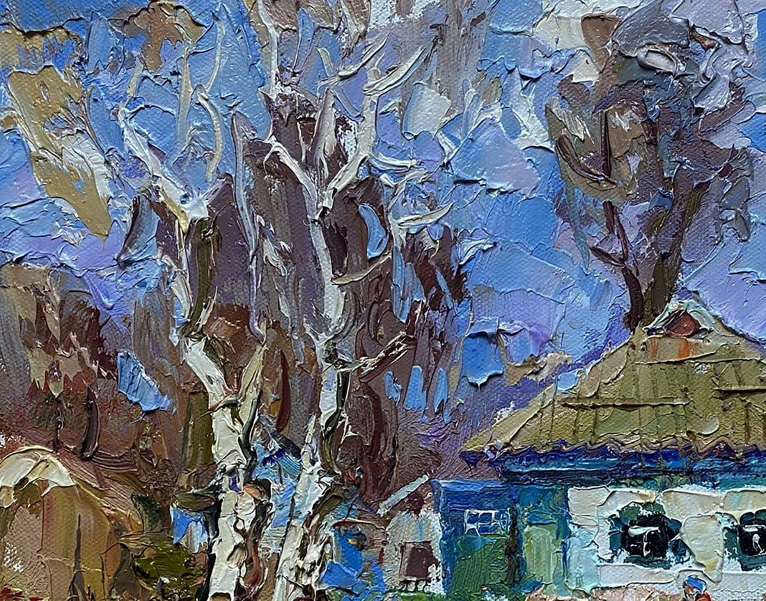 Oil painting House on a March day Oleksiy Ivanyuk - 4