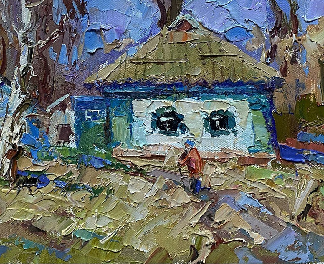 Oil painting House on a March day Oleksiy Ivanyuk - 6