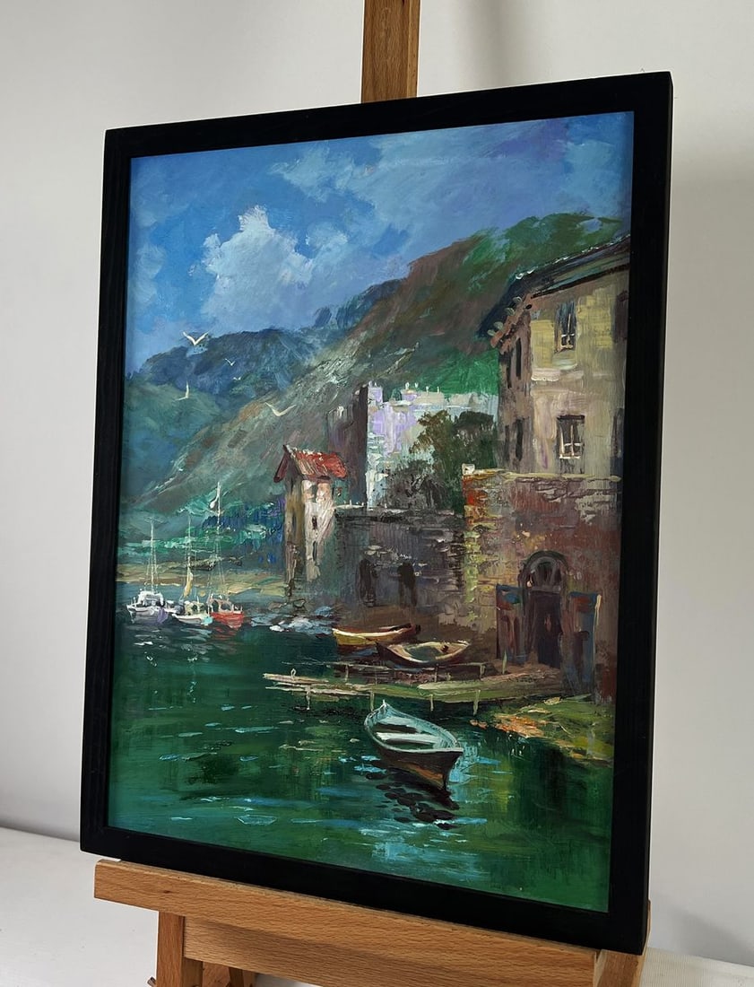 Oil painting Coast with quiet houses Yuriy Suprunchuk - 2