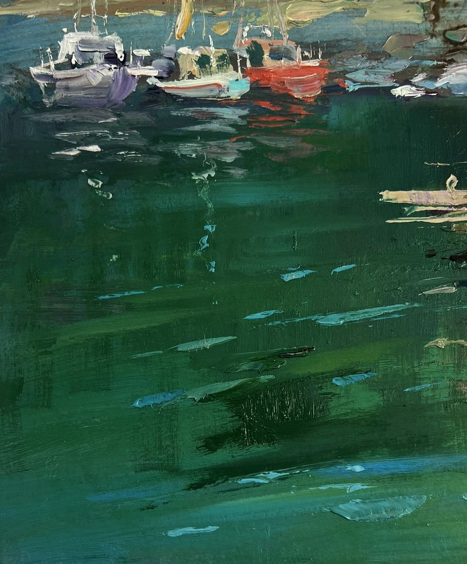 Oil painting Coast with quiet houses Yuriy Suprunchuk - 7