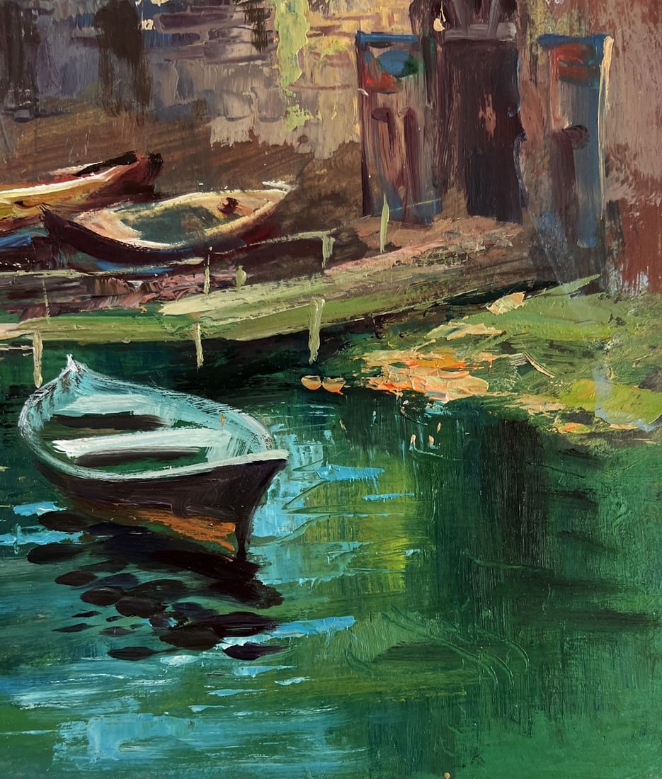 Oil painting Coast with quiet houses Yuriy Suprunchuk - 8