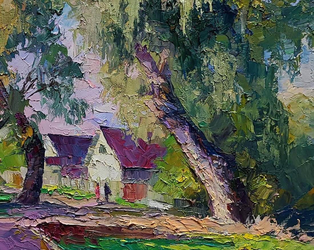 Oil painting Willows near the yard Boris Serdyuk - 7