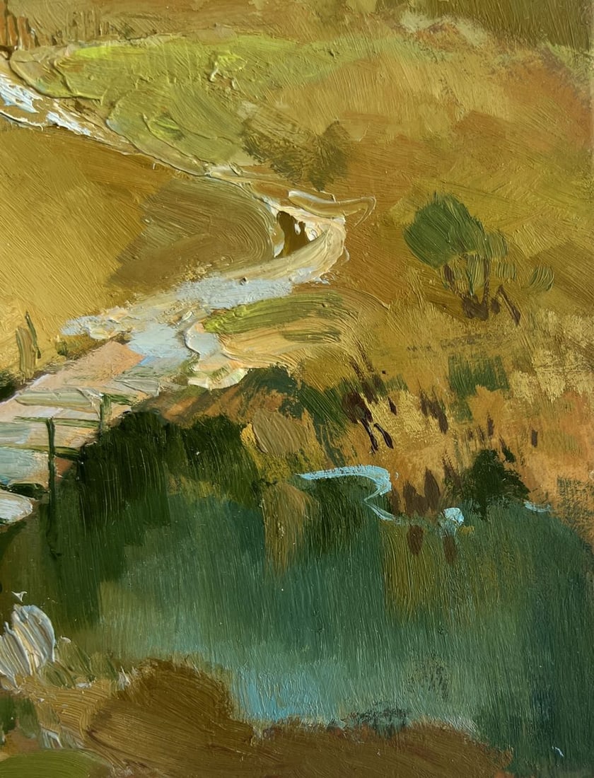 Oil painting Path along the village Yuriy Suprunchuk - 7