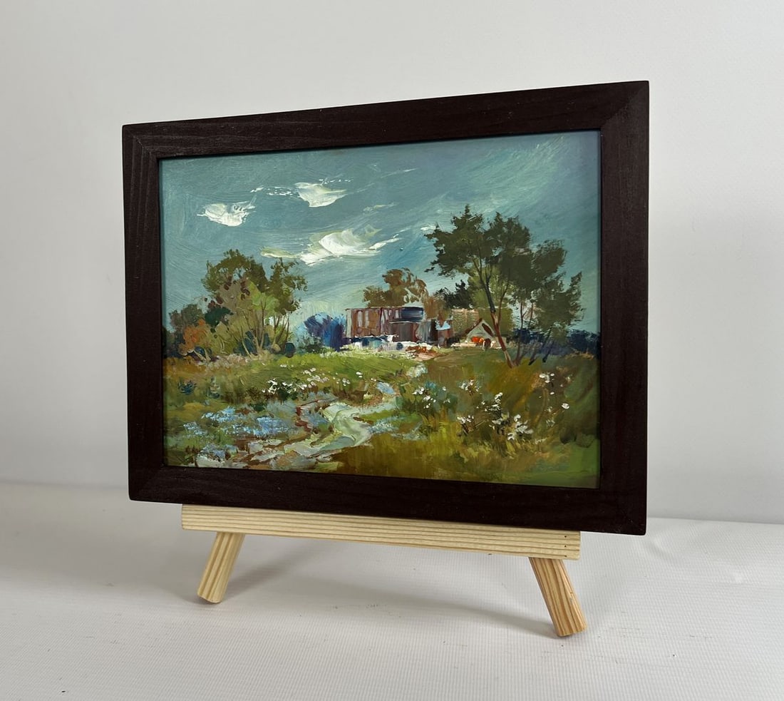 Oil painting Countryside tranquility in summer Yuriy Suprunchuk - 2
