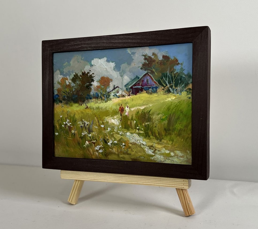 Oil painting A couple walking through a field Yuriy Suprunchuk - 2
