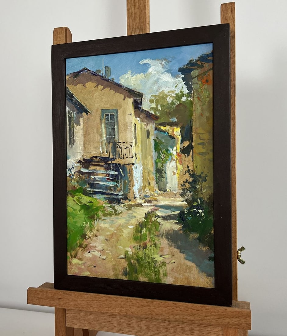 Oil painting City summer courtyard Yuriy Suprunchuk - 2