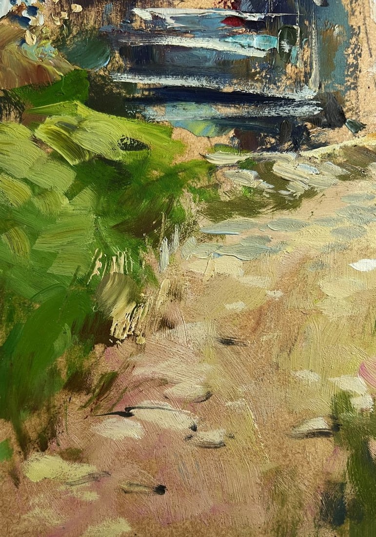 Oil painting City summer courtyard Yuriy Suprunchuk - 7