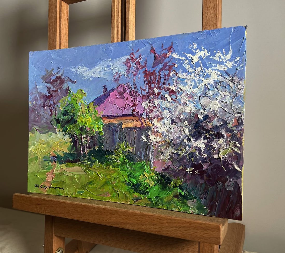 Oil painting Cherry blossom Boris Serdyuk - 2