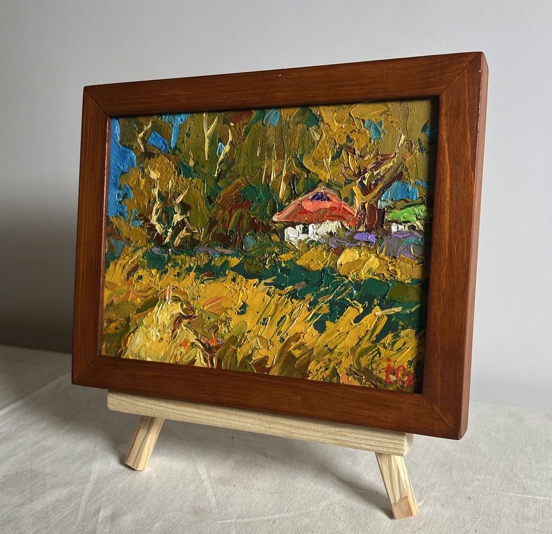 Oil painting Evening is coming in the village Alex Kalenyuk - 2
