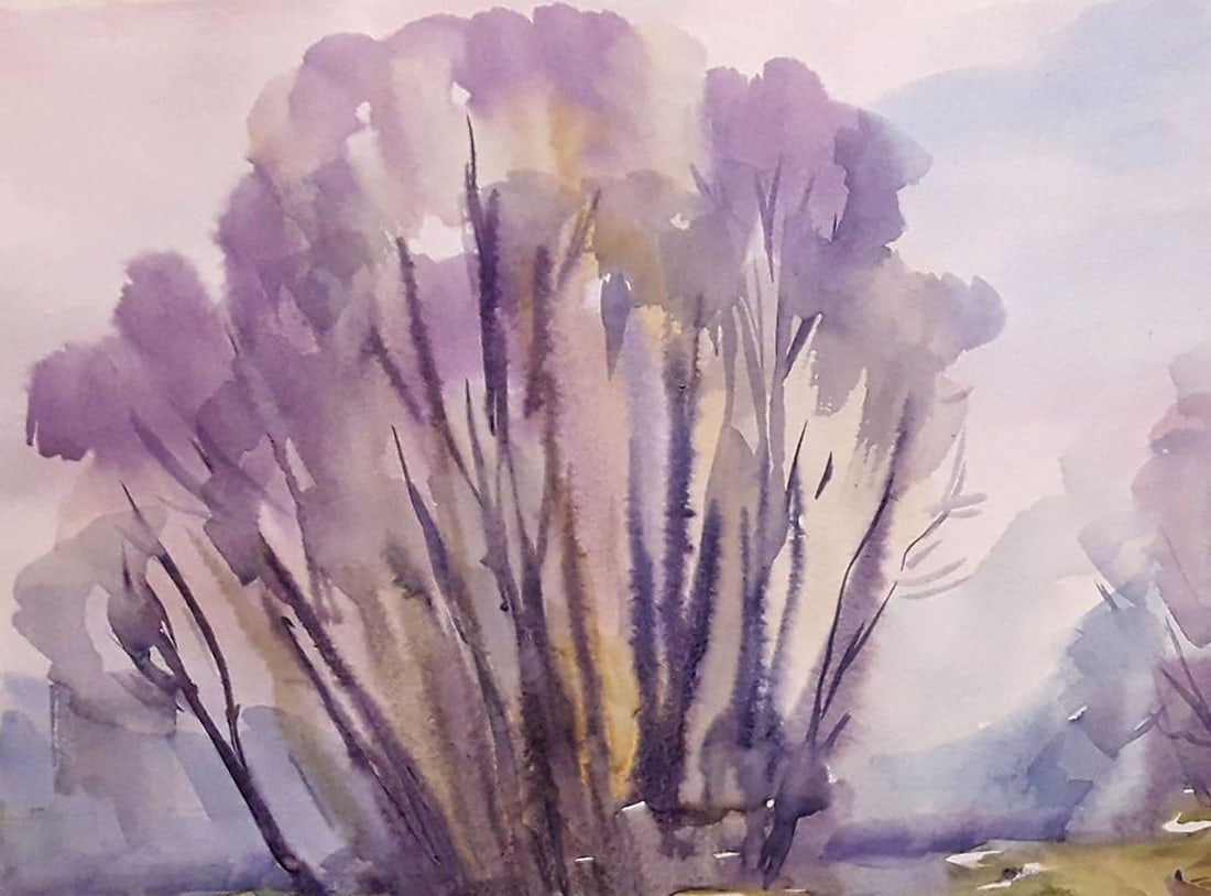 Watercolor painting The snow is melting Serdyuk Boris Petrovich - 2